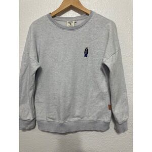 WHO.A.U California Spirit 1849 Gray Bear Embroidered Crewneck Sweatshirt Size L